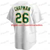 Aangepaste honkbal jerseys 26 Matt Chapman 2021 Baseball jersey Olson Ramon Laureano Mitch Moreland Mark Canha Chad Pinder Tony Kemp El
