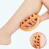 Full Body Massager Natural Wooden Hand-Held Massager for Anti Cellulite and Improve Lymphatic Blood Circulation Brush Muscle Relax Palm Sauna Spa