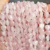 Pärlor Natural Heart Rose Quartzs Löst distans för smycken Making Diy Accessorries Bead Women Gifts 10mm Love