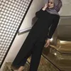 Abbigliamento etnico Moda islamica Tuta tinta unita Abito da donna musulmana Preghiera del Ramadan Abaya Conservatore nazionale olandese Lungo