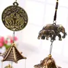 Dekorativa figurer 1PC Creative Outdoor Antik Metal Mother and Child Elephant Wind Chimes Dörrar Windows Ornament Home Garden Decoration