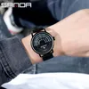 Relojes de pulsera Reloj de esfera creativa Relojes para hombres Banda de malla de acero de moda Fecha automática Reloj de pulsera para hombre a prueba de agua Reloj de lujo para hombre Reloj Saat