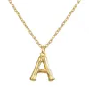 Pendant Necklaces Fashion Cute Minimalist Initial Letter For Women Vintage A-Z Necklace Gold Color Chain Chokers Jewelry