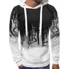 Herren Hoodies Sweatshirts Pullover Hoodie Sweatshirt Gradientendruck Daily Fitness Sportswear Basis Casual Oversize Grey White 230213