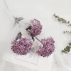 Decoratieve bloemen Simulatie 3 Hoofd Hydrangea Sneeuwbal Dandelie Huis Wedding El Decoratie weggids Ornament Flower Arrangement Vaas