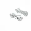 Charms Bk 300 szt. Pendants szycia przędzy zabytkowy sier ton Brąz 31x12mm Dobry do DIY Craft Down