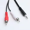 3.5mm Jack Aux to 2 RCA Audio Video Cable Stereo Y Splitter Cable AV Adapter 2RCA Cord Wire For PC DVD TV VCR Speakers Camera 1.5m