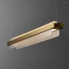 Candeliers design nórdico Design de 120 cm de comprimento lustre de ouro Led Led Hanglamp Office Model Sala Loja de acrílico Lighting Suspension Lighting