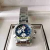 Orologi da uomo BLS V2 A13381111C1A1 Cronografo da 43 mm Quadrante blu Zaffiro Acciaio inossidabile 7750 Movimento Orologio da polso meccanico automatico da uomo