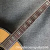 Гитара, изготовленная на заводе, верхняя дека из массива красной сосны, накладка грифа из палисандра, боковые и задняя дека из палисандра, 41-дюймовая высококачественная акустическая гитара серии 45.