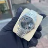 Relógio mecânico unissex 36MM m126234-0045 disco cinza Roman digital safira atualização à prova d'água 50M cabeça pequena grão designer relógio de Natal com caixa original