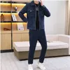 Men's Tracksuits Corn Kernel Corduroy Jacket Suit Mens SpringAutumn Korean Version Fashion Slim Allmatch Clothes 2piece Set Outfits Jogger 230213