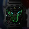 Relojes de pulsera Dulunwe hombres relojes mecánicos automático moda impermeable reloj luminoso hombre negocios relojes deportivos