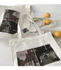 Cosmetische tassen vrouwen canvas boodschappentas prado museum foto's vrouwelijke katoenen doek schouder eco handtas bruiken herbruikbare supermarkt shopper