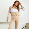 Frauen Zweiteilige Hosen Weibliche Trainingsanzug Elastischer Bund Gerade Herbst Outfit Herbst Pullover Top Dünne Jogginghose Casual Kleidung