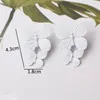 Fashion Dangle Earrings for Women White Flower Drop Earrings pendientes New Year Gift Fashion Ear Jewelry aretes