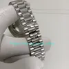 4 -stijl automatische horloges met doos voor heren Datum 40 mm platina stokbrood diamant wijzerplaat gladde ring Asia 2813 Movement polshorloges herenhorloge