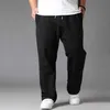 Herrbyxor överdimensionerade svart casual 10xl Sweatpants Korean Straight-ben Löst byxor plus storlek Mänkläder Fashion Streetwear Y2302