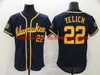 2021 Homens homens crian￧as jovens 22 Crist￣ Yelich Jersey 19 Robin Yount Good Qual Qual