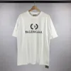 Tshirt Crew T Shirt Mężczyźni Bawełny Balencaigaly TEE Bawełniany druk pszenicy litera B Balencigaly Szyja