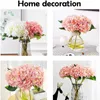 Dekorativa blommor 3/5st White Hydrangea Wedding Diy Bouquet Faux Silk Holding With Stems Baby Shower Party Office Table Decor