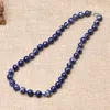 Chains Dark Blue Stone Beads With White Stripes 10mm Fit DIY Synthetic Emperor Necklace 18inch Preferred Gifts H433