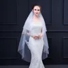 Bridal Veils 2023 Arrival Simple Design Veil Tulle 2 Layers Trailing Appliques Fingertip With Comb