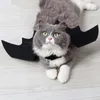 Cat Costumes Funny Clothed Bat Wings Vampire Black Wing Decoration Small Dog Custume Fancy Dress Up Pet Halloween Costume Gift