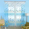 Rideau 1 2m moderne fenêtre tulipes fleurs Tulle cantonnière perles gland porte rideaux panneau transparent décoration de la maison