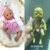 Bambole 7" Micro Preemie Full Body Silicone Baby Girl Doll "Sophia" Realistica Mini Reborn Doll Surprice Bambini AntiStress 230211