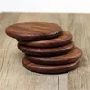 Tafelmatten 1 pc Beech Black Walnut Wood Retro Insulation Cup Mat Huishoudelijke vierkant ronde