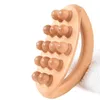 Full Body Massager Natural Wooden Hand-Held Massager for Anti Cellulite and Improve Lymphatic Blood Circulation Brush Muscle Relax Palm Sauna Spa