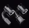 USA Glass Hookahs 25 mm Außendurchmesser, flache Oberseite, Quarz-Banger, 5 mm, klare Unterseite, 10 mm, 14 mm, 18 mm, männlich, weiblich, Quarznagel für Glas-Rigs