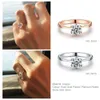 Band Rings Engagement/Wedding Finger Rings For Women Austrian Cubic Zirconia Rose Gold Color Fashion Brand Jewelry For Women R239 G230213