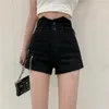 Shorts pour femmes été taille haute Double boucle fermeture éclair décoration Denim femmes Stretch mince tout match jean Streetwear pantalon