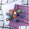 Charms BK 500st/ Lot 15mm Colorf Transparent Glass Ball Star Pendant Finding For Hair Jewelry Accessories Earring DH8FL