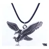 Pendanthalsband Eagle Wings Tortoise Elements Feminino CLAVICLE CHEAND LￄDER PENDANTS uttalande Nackdel Drop Leverans smycken DHCK3
