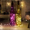 コルクボトルストリングスライト6.6フィートシルバーワイヤー20 LEDフェアリーミニストリングライトクリスマスDIYパーティ（ウォームホワイト）USALIGHT