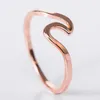 Bandringar Fashion Simple Design Sea Wave Rings Ocean Surf Alloy Ring Rose Gold Silver Color Finger Jewelry Rings for Women Surfer Gift G230213