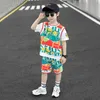Y roupas esportivas de verão crianças agasalho moda meninos roupas terno crianças uniformes basquete conjuntos roupas da criança