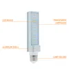 E26 G24d 2-polige 12-W-LED-Glühbirne, drehbar, horizontaler PL-Einbau, entspricht 9 Watt, 180-Grad-Strahl, warmweiß 3500 K, kaltweiß 6500 K, Oemled