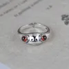 Bagues en grappe grenouille bohème avec un design élégant et un style rétro artistique sans incrustation bague d'ouverture ami cadeau bijoux en argent