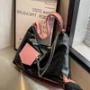Vintage Contrast Color Pu Leather Handbags Luxury Designer Women's Soft Shoulder Bags Sac De Luxe Femme