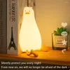 Night Lights USB Rechargeable Duck Nightlight Patting Switch Children Kid Bedroom Bedside Lamp Decoration Atmosphere Table Birthday Gift