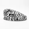 Boinas Fashion Spring y Autumn for Women Algodón casual Zebra Capas impresas Artista de invierno Capacitación de sombrero de calabaza Lady Grilberets