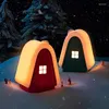 Night Lights ricaricabile silicone leggero casa neve per bambini lampada regalo di Natale 3 livelli luminosità pat 5w 400 mAh