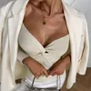 Maglioni da donna Donna Casual Lavorato a maglia Maglione incrociato sul petto Pullover Basic Scollo a V Manica lunga Slim Fit T-shirt Donna Autunno Inverno Maglioni A