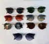 Occhiali da sole rotondi retrò in metallo verde argento per uomo Occhiali da sole pilota Occhiali da sole firmati Sonnenbrille gafas de sol Occhiali di protezione UV400 con scatola