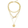 Collane con ciondolo Collana di perle Ciondoli avatar di un pezzo a strati vintage Gioielli Catena sul collo Abbigliamento Accessori estetici Regali per W