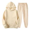 Men's Tracksuits Women's Sets Oversized Hooded Long Sleeve Hoodie Sport Pants Lady Suit Two Piece Set Casual Fleece Tracksuit Women Winter 230213